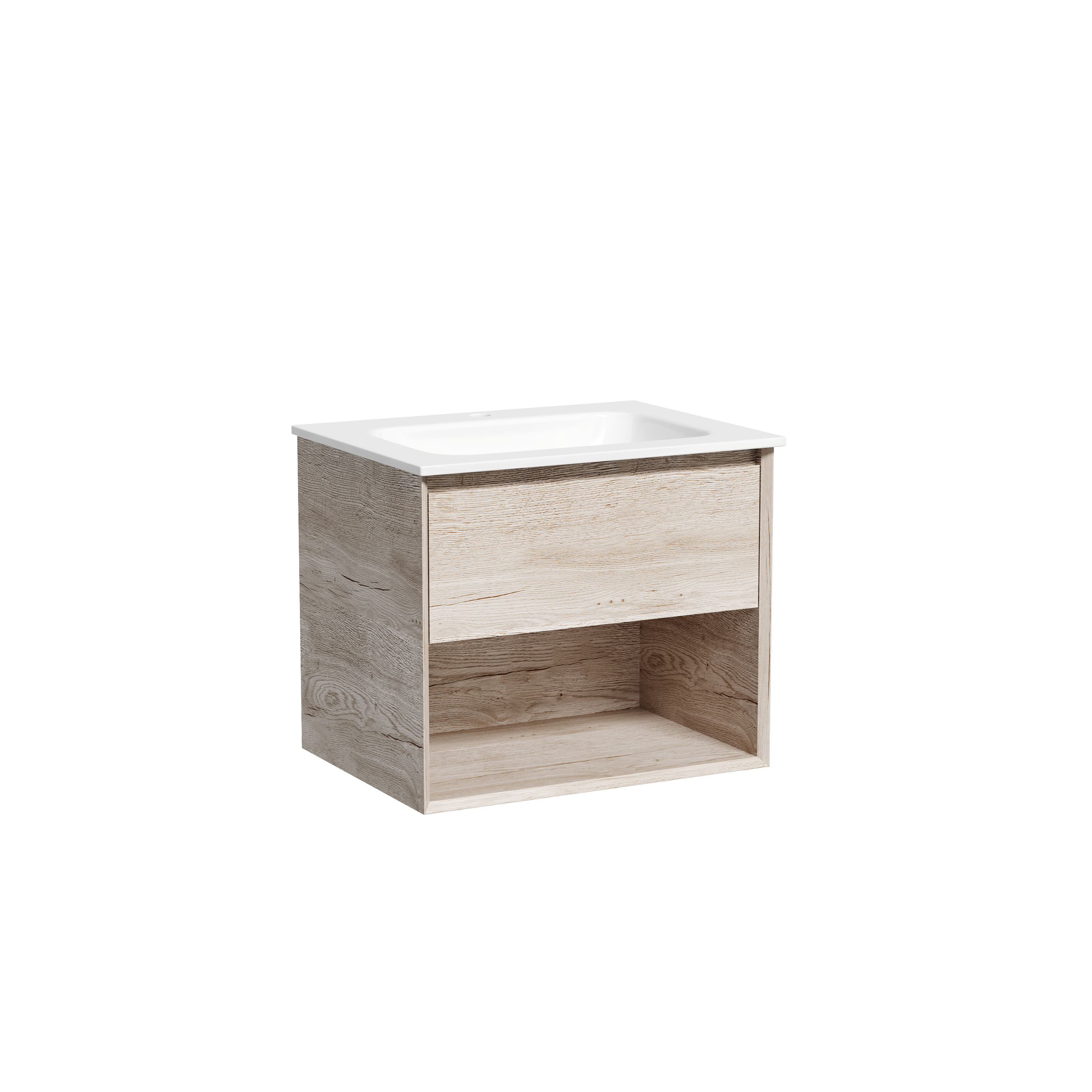 Тумба с раковиной Sancos Marmi 1.0 60 дуб галифакс натуральный, MR1.060EG