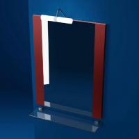 Зеркало Triton Ника 75 с подсветкой, вишневое