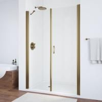 Душевая дверь в нишу Vegas Glass EP-F-2 130 05 01 R профиль бронза, стекло прозрачное