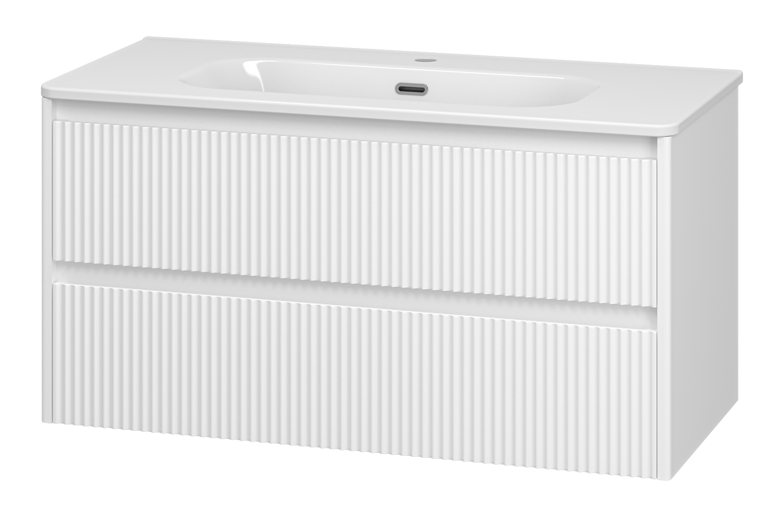 Тумба с раковиной Brevita Riva 100 подвесная