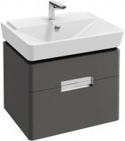 Тумба с раковиной Jacob Delafon Reve 60 серый антрацит, 2 ящика