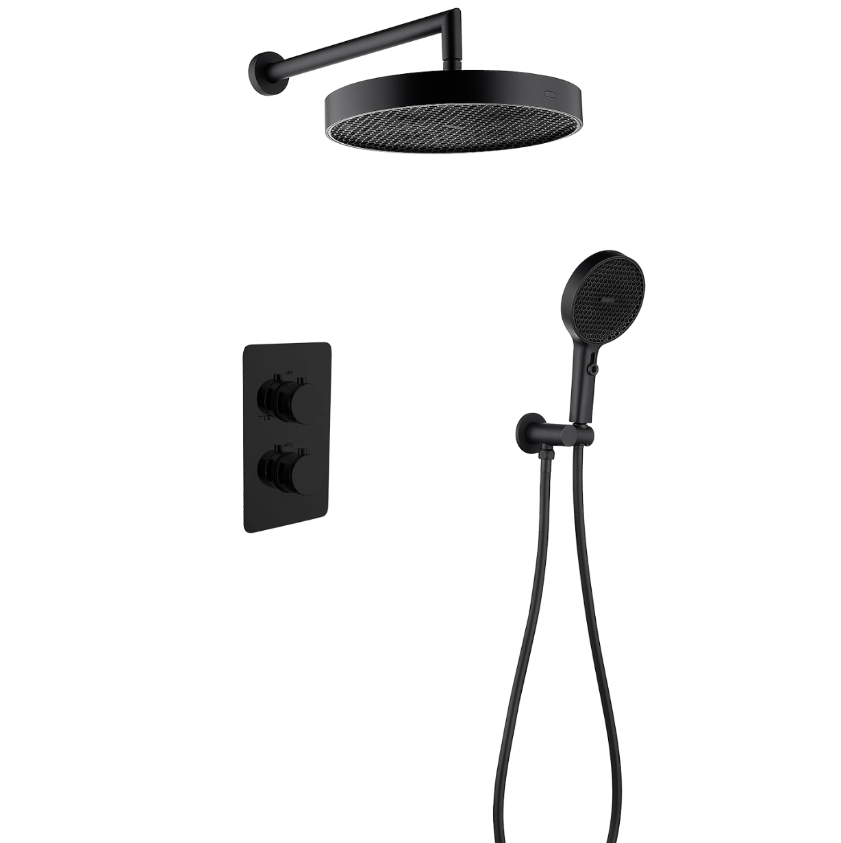 Душевой комплект для душа Boheme Cell черный, термостат