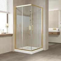 Душевой уголок Vegas Glass ZA 90 09 01 профиль золото, стекло прозрачное