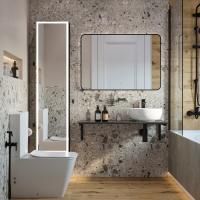 Мебель для ванной Diwo Элиста 100 чёрный мрамор, с раковиной Moduo 40 Ring