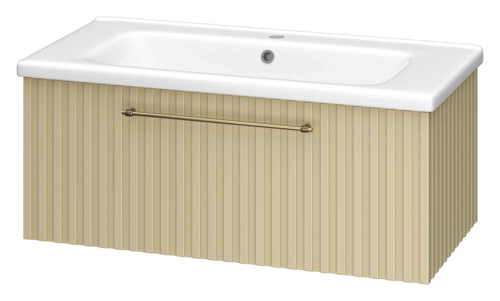 Тумба с раковиной Brevita Alicante 90 подвесная, капучино