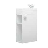 Тумба с раковиной Corozo Комо 40 белая правая, подвесная