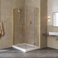 Душевой уголок Vegas Glass AFA-F LUX 120*100 09 05 L профиль золото глянцевое, стекло бронза