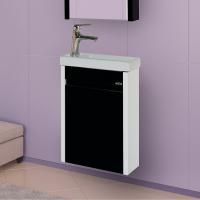 Тумба под раковину Misty Мини 40 прямая, подвесная, черная