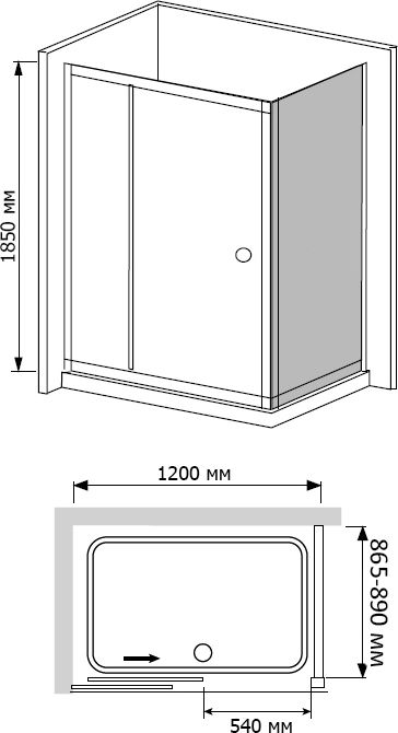 Душевой уголок RGW Classic CL-45 120x90 см шиншилла