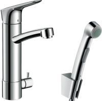 Смеситель для раковины Hansgrohe Logis 31515000 с гигиеническим душем, хром