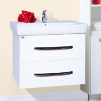 Тумба с раковиной Bellezza Рокко 60 подвесная белая 2 ящика