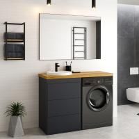 Тумба с раковиной Brevita Grafit 60