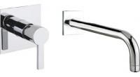 Смеситель для раковины Fiore Katana 77CR7527 настенный с внутренней частью
