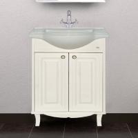 Тумба с раковиной Misty Шармель 65 светло-бежевая эмаль