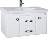Тумба под раковину Bellezza Неаполь 90 подвесная 2 ящика белая
