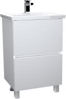 Тумба с раковиной 1MarKa Aris 60Н напольная, белый глянец