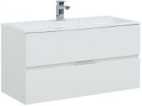 Тумба с раковиной Aquanet Алвита 100 белая