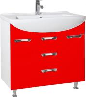 Тумба под раковину Bellezza Альфа 90 красная