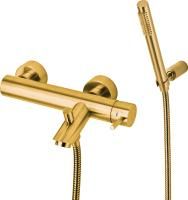 Смеситель для ванны Paffoni Light LIG023HGSP золото медовое брашированное