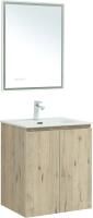 Мебель для ванной Aquanet Алвита new 60 подвесная, дуб веллингтон белый, с дверками