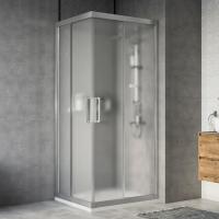 Душевой уголок Stworki Карлстад 90x80 см профиль хром матовый, стекло матовое