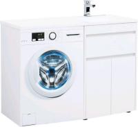 Тумба с раковиной Aquanet Токио 120 R белая напольная, 1 ящик, 2 дверцы