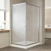 Душевой уголок Vegas Glass ZA-F 110*80 08 10 профиль глянцевый хром, стекло сатин