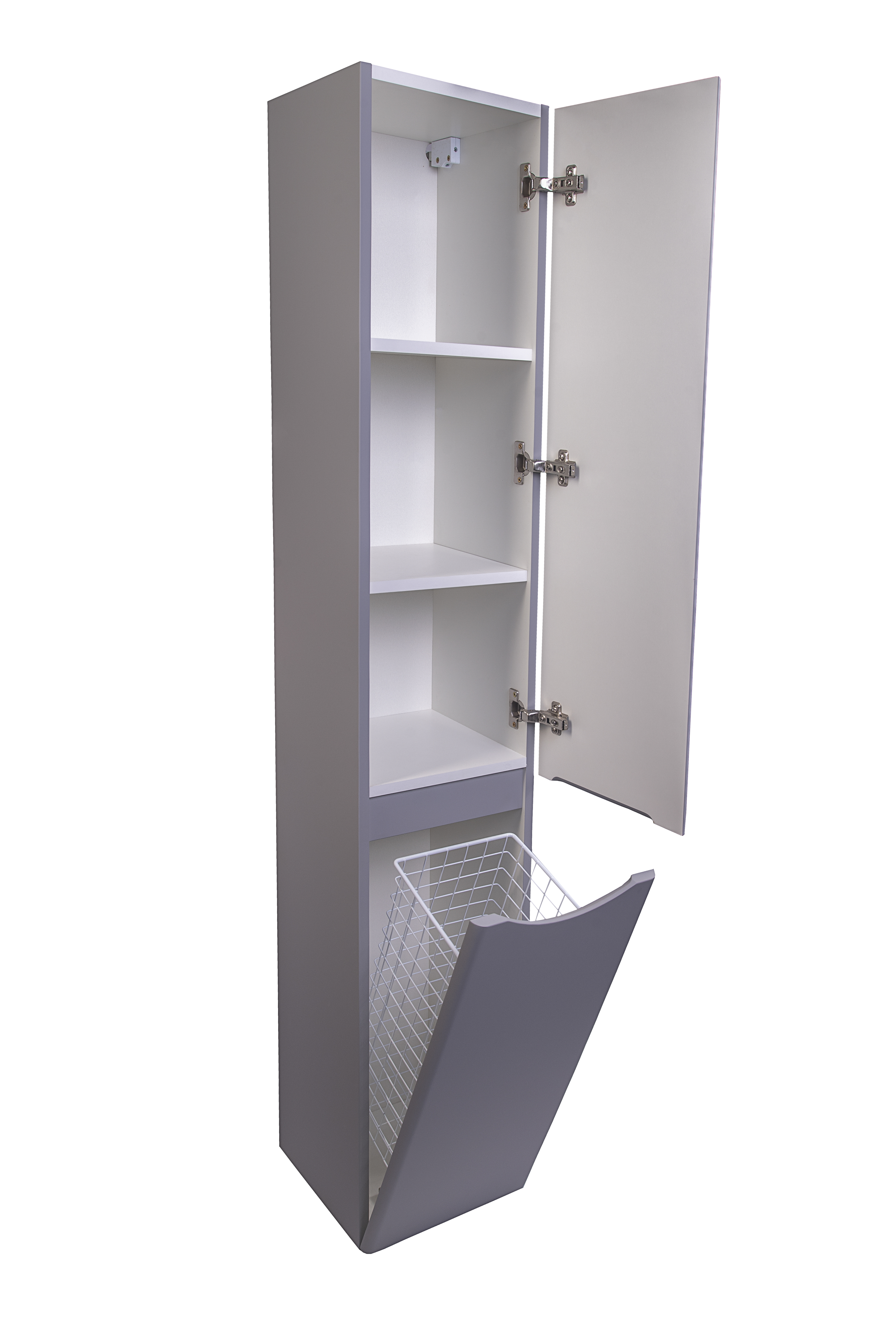 Пенал Style Line Бергамо Люкс антискрейтч серый с корзиной, Plus