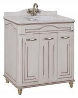 Тумба с раковиной Bellezza Аллегро Люкс 80 бежевая патина темный орех