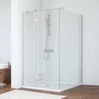 Душевой уголок Vegas Glass AFP-Fis 100*110 07 01 L профиль матовый хром, стекло прозрачное