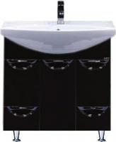 Тумба под раковину Misty Орхидея 85 черная эмаль