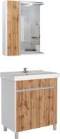 Мебель для ванной Домино Uno 80 дуб вотан, белая