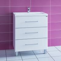 Тумба с раковиной СанТа Омега 70 напольная, 3 ящика