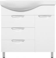 Тумба под раковину Style Line Жасмин 82 R белая, с бельевой корзиной