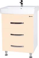Тумба под раковину Bellezza Рокко 70 бежевая напольная 3 ящика