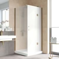 Душевой уголок Vegas Glass AFP-Fis LUX 100*80 05 10 R профиль бронза, стекло сатин
