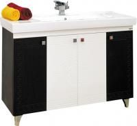 Тумба под раковину Misty Олимпия 105 прямая, венге, белый фактурный