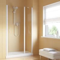 Душевая дверь в нишу Vegas Glass EP-F-1 LUX 155 01 01 R профиль белый, стекло прозрачное