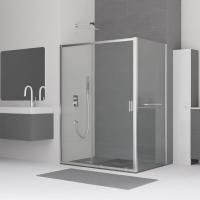 Душевой уголок RGW Classic CL-48-1 (1300-1330)х1000х1850 профиль хром, стекло прозрачное