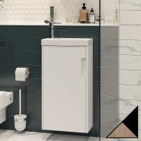 Тумба с раковиной Velvex Klaufs 40.1D черная, шатанэ