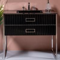 Тумба с раковиной Armadi Art Monaco 100 черная, хром