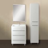 Мебель для ванной 1MarKa Соната 58Н с 3 ящиками, белый глянец