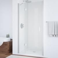 Душевая дверь в нишу Vegas Glass AFP 120 07 01 L профиль матовый хром, стекло прозрачное