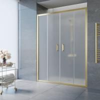 Душевая дверь в нишу Vegas Glass Z2P TUR NOVO h1900 220 09 10 профиль золото глянцевое, стекло сатин