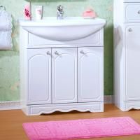 Тумба под раковину Бриклаер Лючия 80 белый глянец