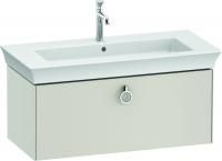 Тумба с раковиной Duravit White Tulip 105 с ручкой, скандинавский белый шелковисто-матовый