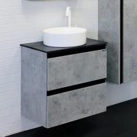 Тумба с раковиной Comforty Эдинбург 60-2 подвесная, бетон светлый