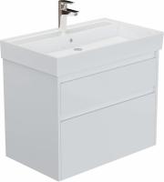 Тумба с раковиной Aquanet Nova Lite 2.0 60 2 ящика, белый глянец