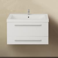 Тумба под раковину 1MarKa Соната 58П с 2 ящиками, белый глянец