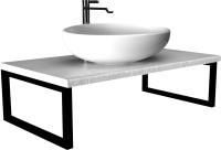 Столешница с раковиной 1MarKa Grunge Loft 80 бетон светлый